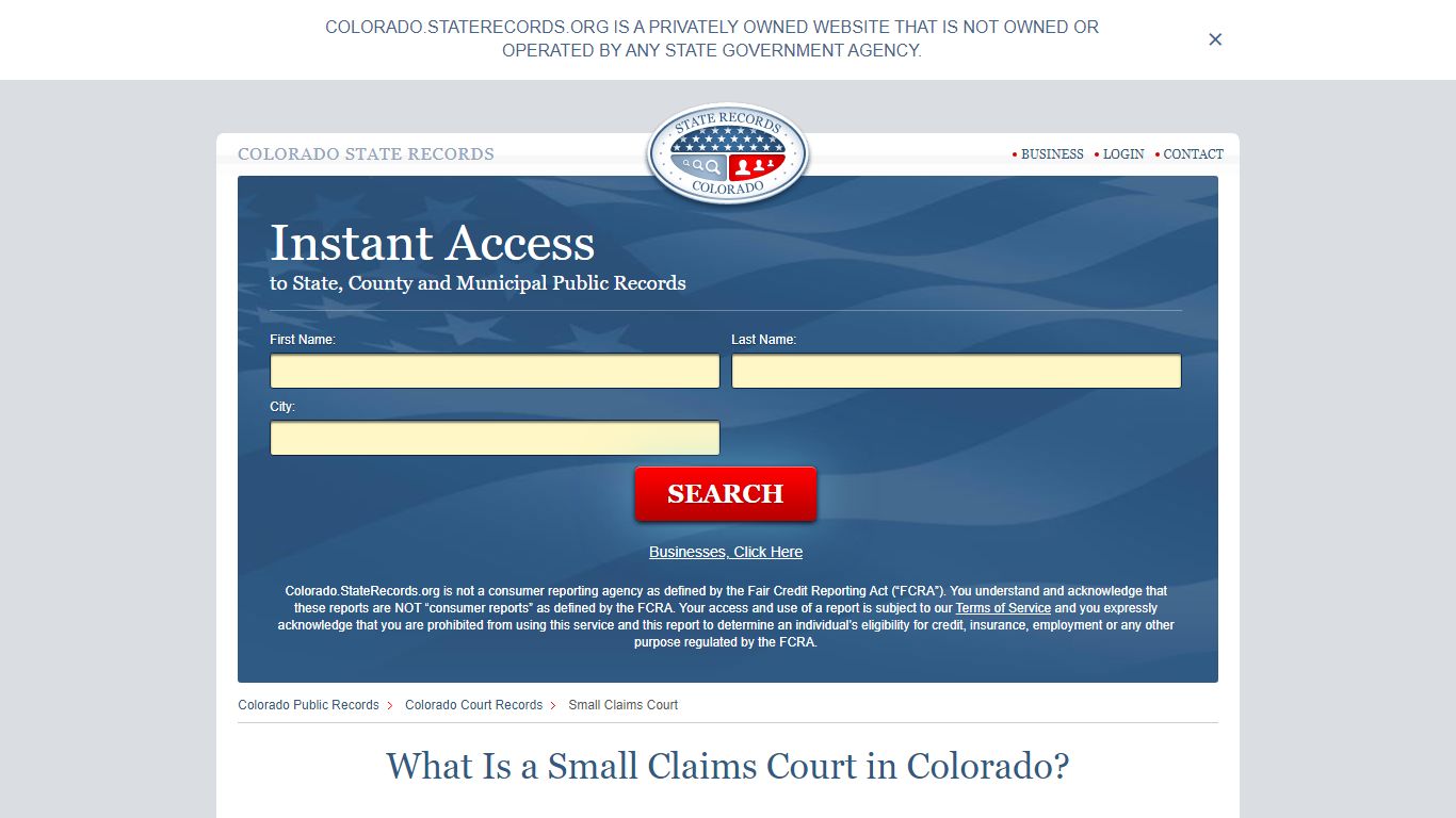 Colorado Small Claims Court Records | StateRecords.org